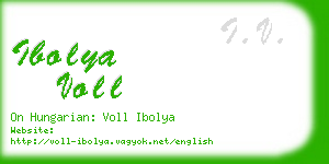 ibolya voll business card